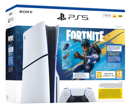 Konsola PS5 Sony Outlet PlayStation 5 Slim + Fortnite Rozkwitający Chaos